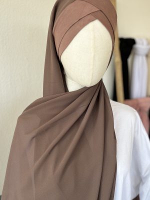 Hijab bonnet croisé prêt à enfiler
